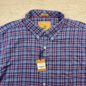 NEW Onward Reserve Calhoun Classic Field Flannel Shirt XL Vintage‎ Indigo Plaid